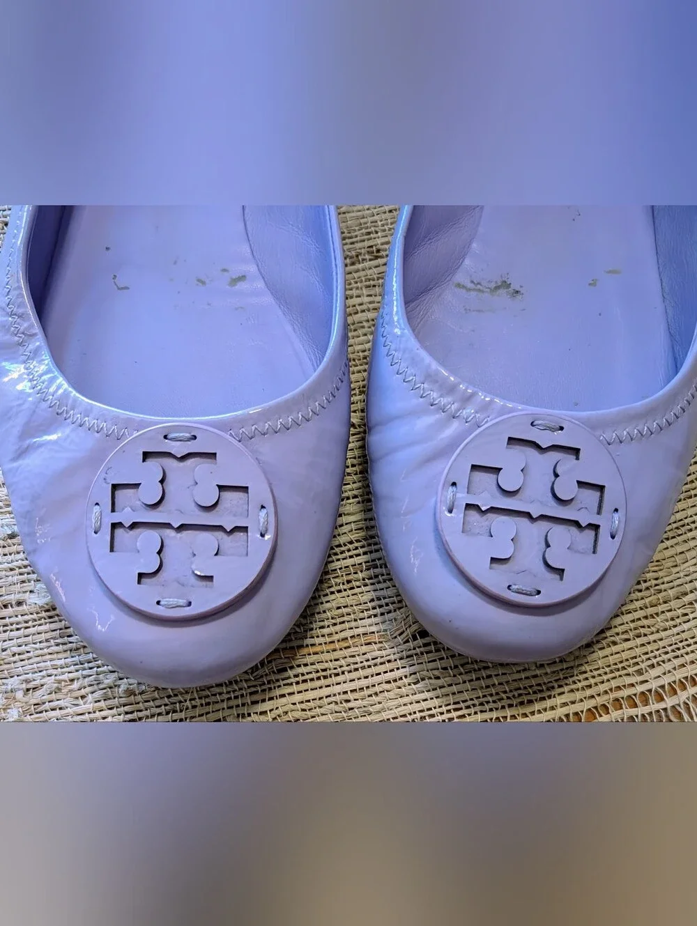 Tory Burch • Minnie Travel Ballet Flats in Lavender Cloud , size 11